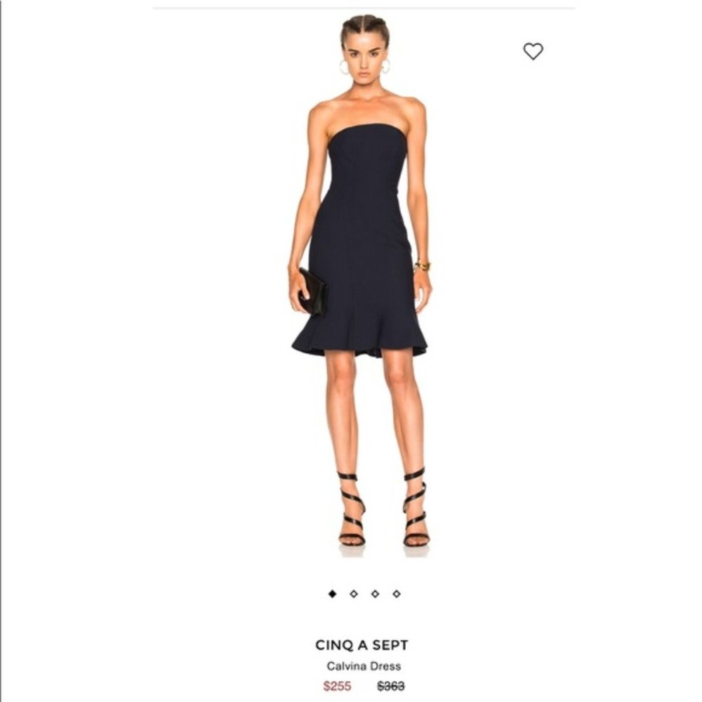 Navy strapless Dress